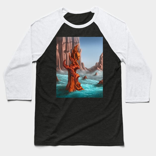 No Man's Sky alien landscape Baseball T-Shirt by Hedgeh0g